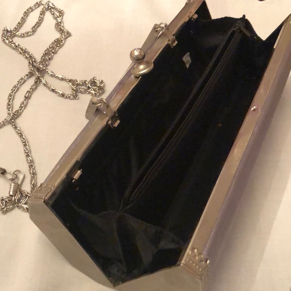 Silver Rectangular Metallic Purse - Picture 6 of 6